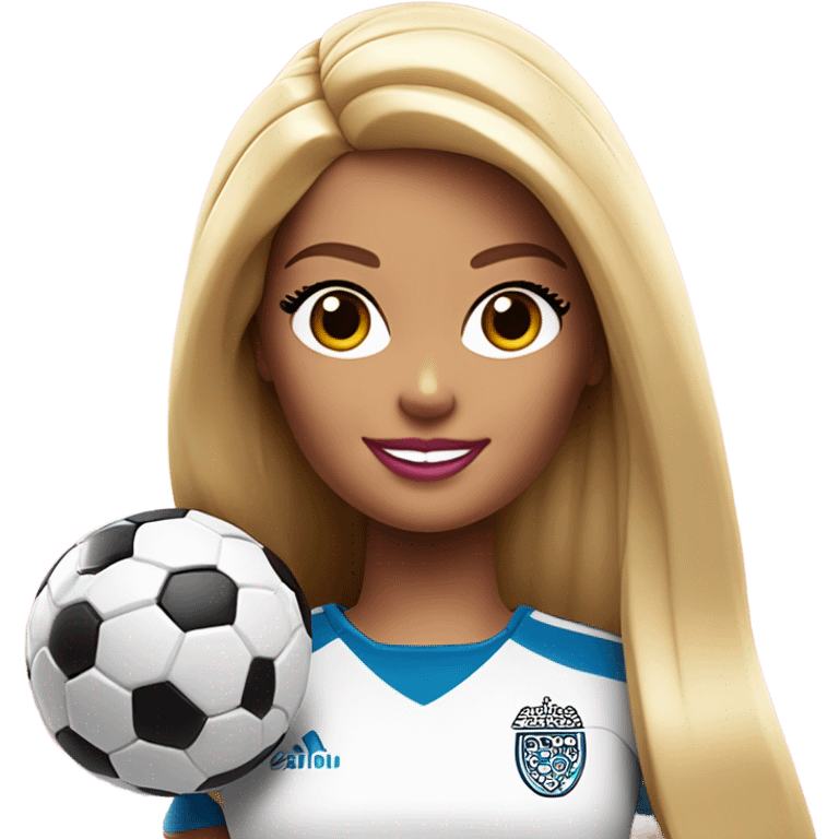 Soccer player Barbie tiara  emoji