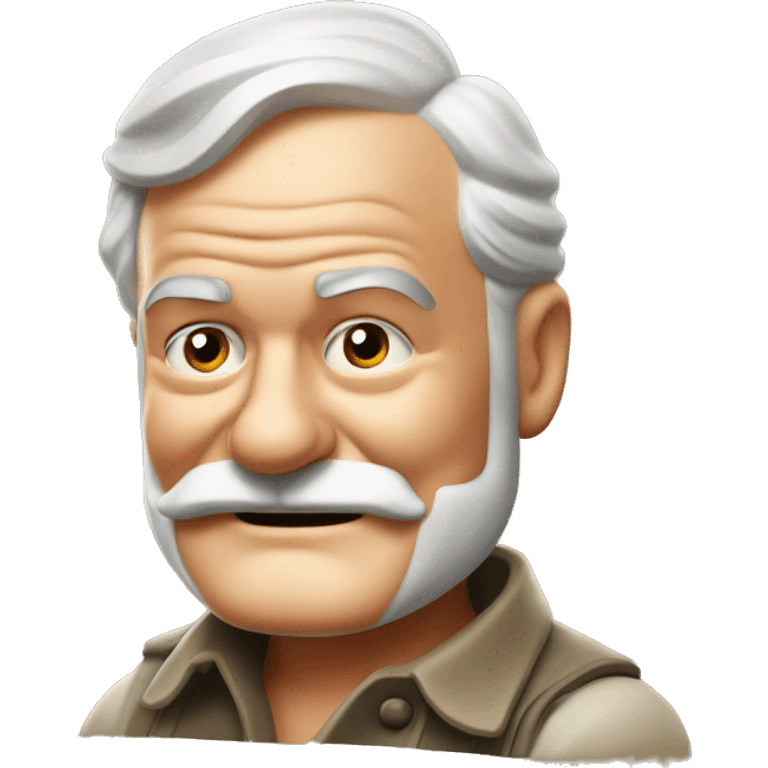 Ernest Hemingway with one thumbs up emoji