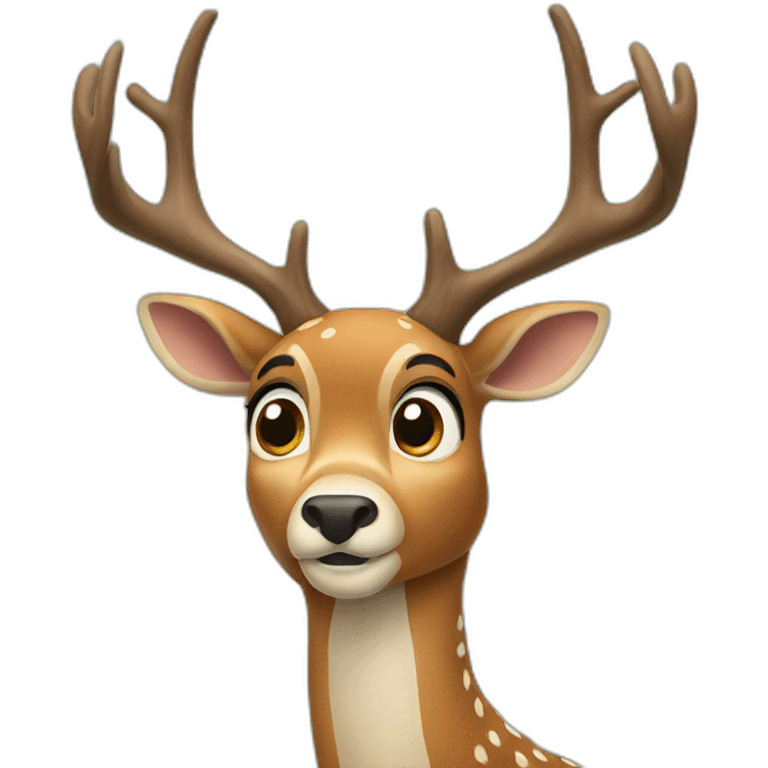 confused deer emoji