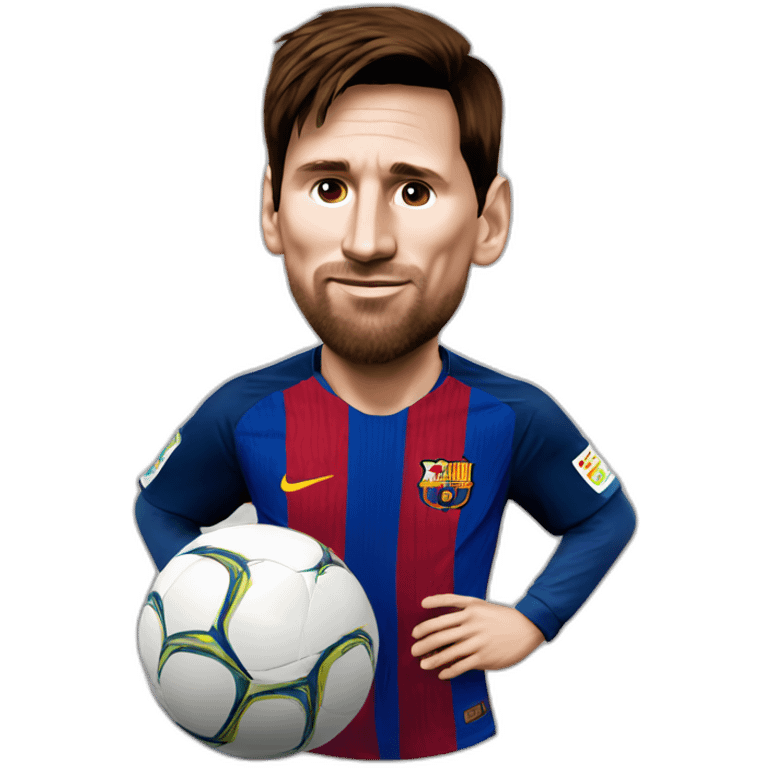 Lionel Messi sur un ballon  emoji