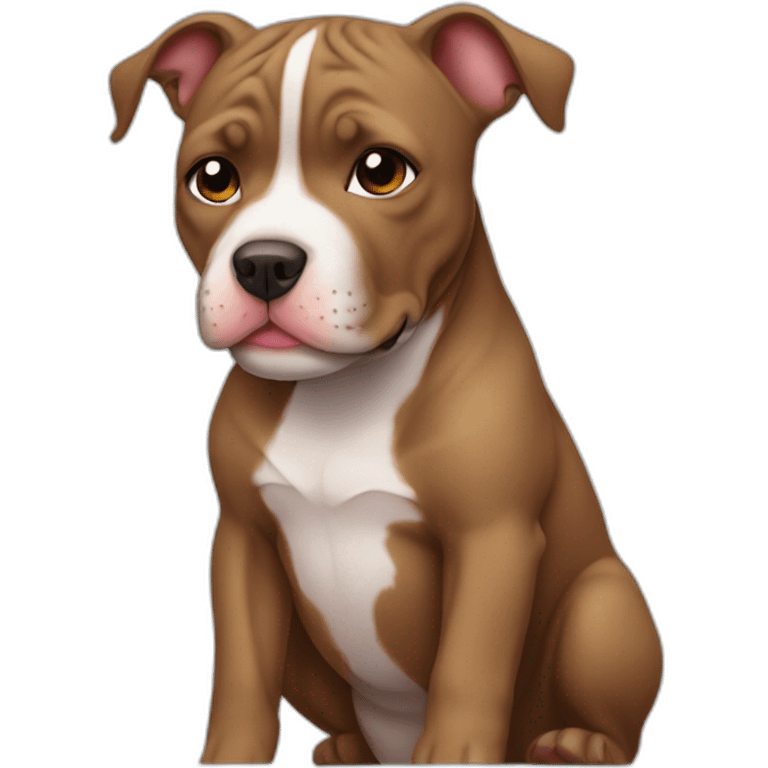 Cute little Pitbull  emoji