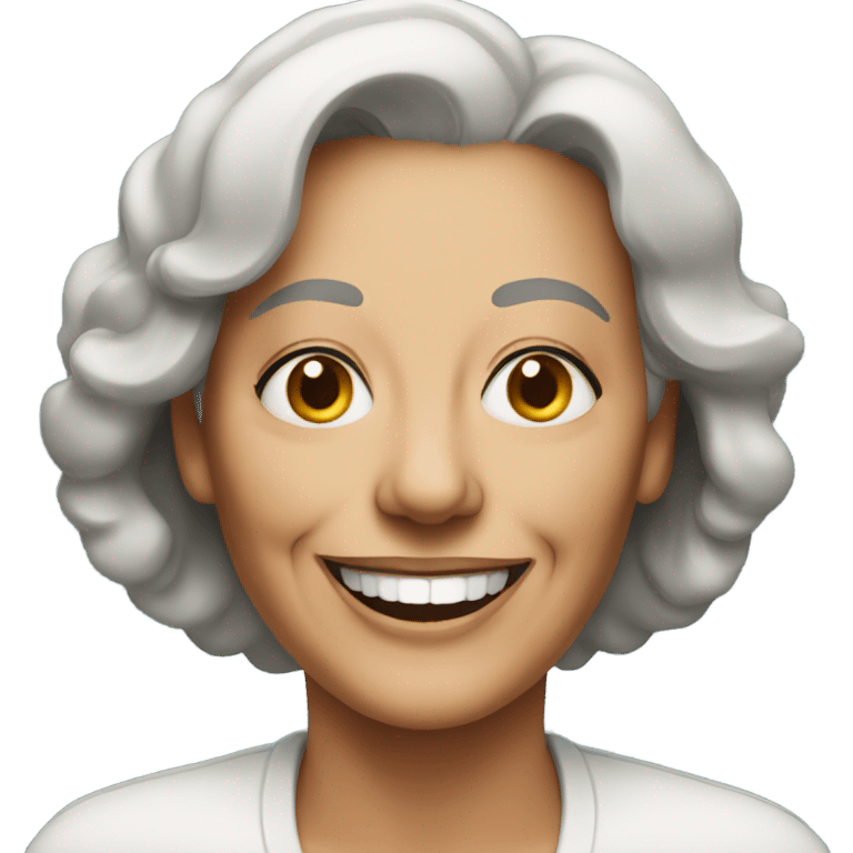 smiling older woman portrait emoji