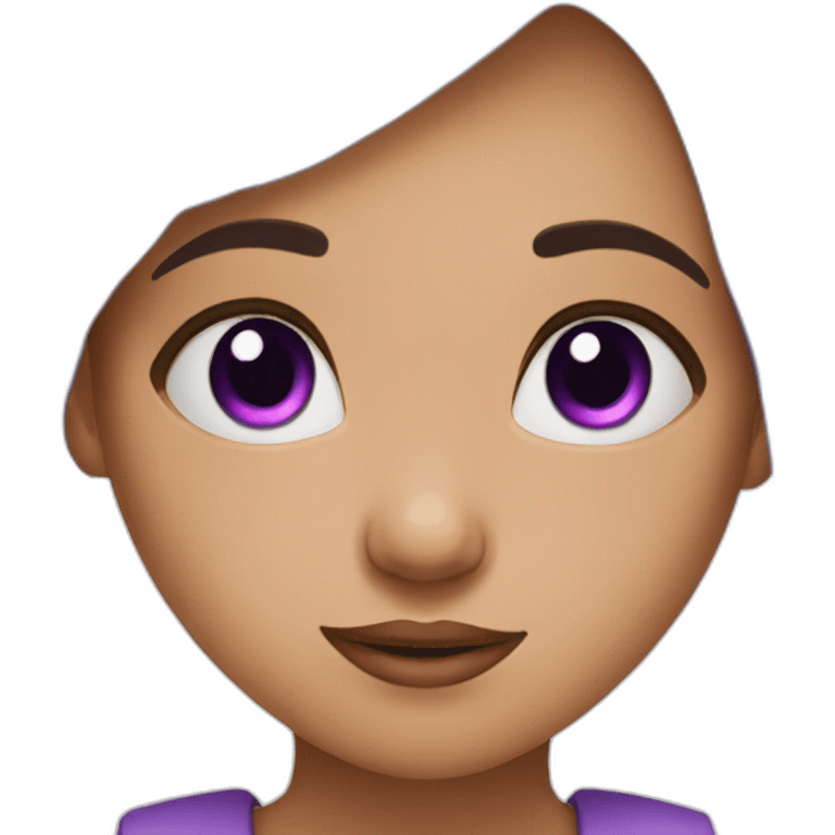 young girl with purple eyes emoji