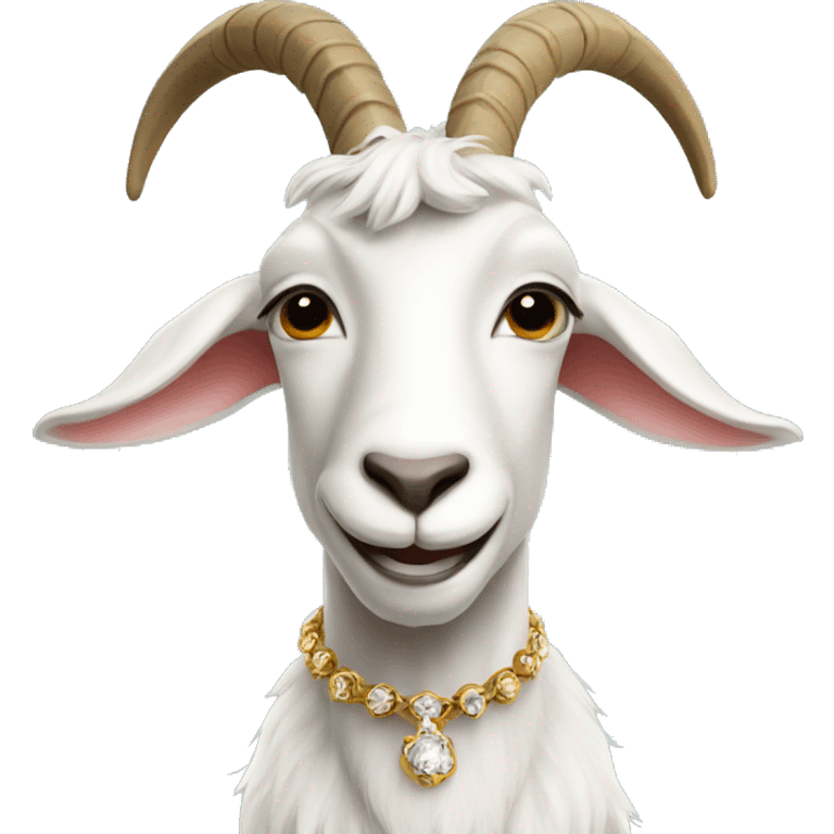 Goat with necklace emoji