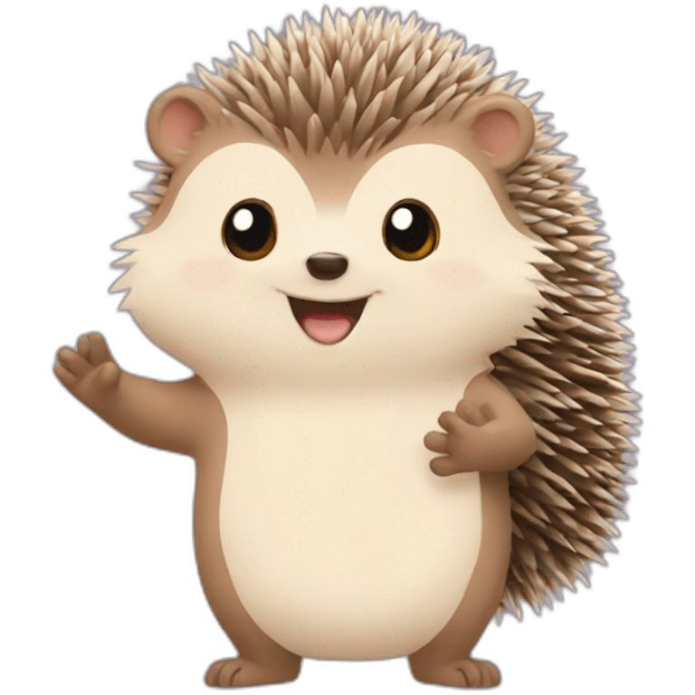 hedgehog high five emoji