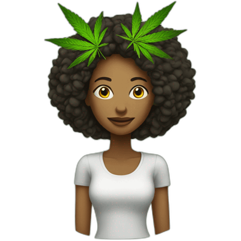 woman marijuana woman emoji