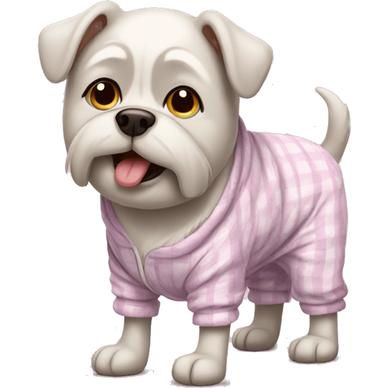 Dog wearing pajamas emoji