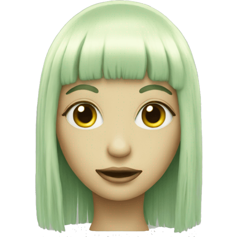 blonde alien with fringe emoji