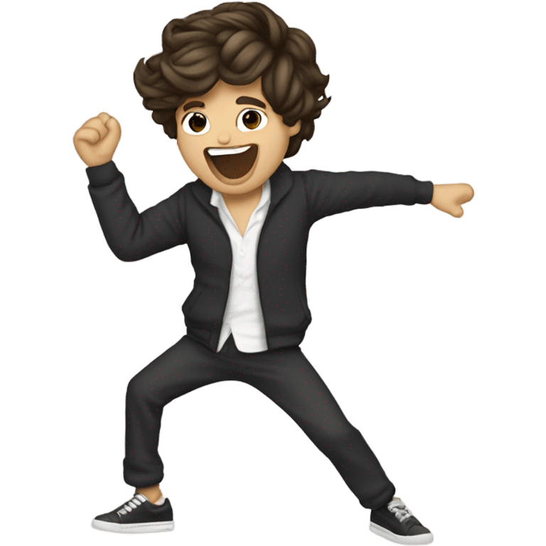 One direction doing a cartwheel singing nadolig llawen  emoji