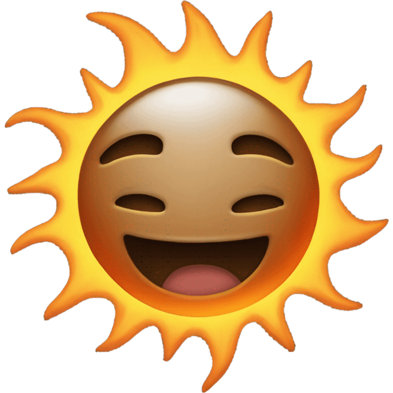 molten burning large sun emoji