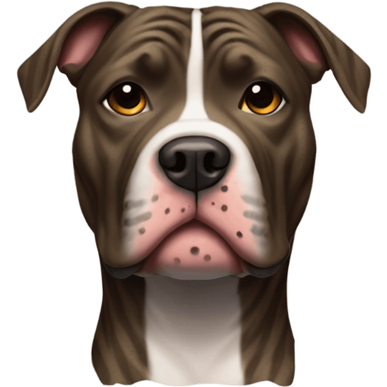 pitbull terrier solid brindle  emoji