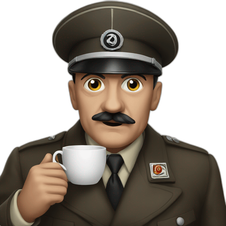 Hitler drinking tea emoji