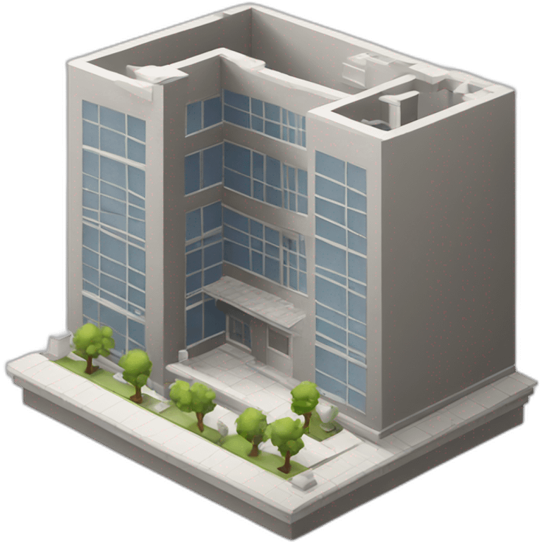 isometric architectural fabrication job emoji