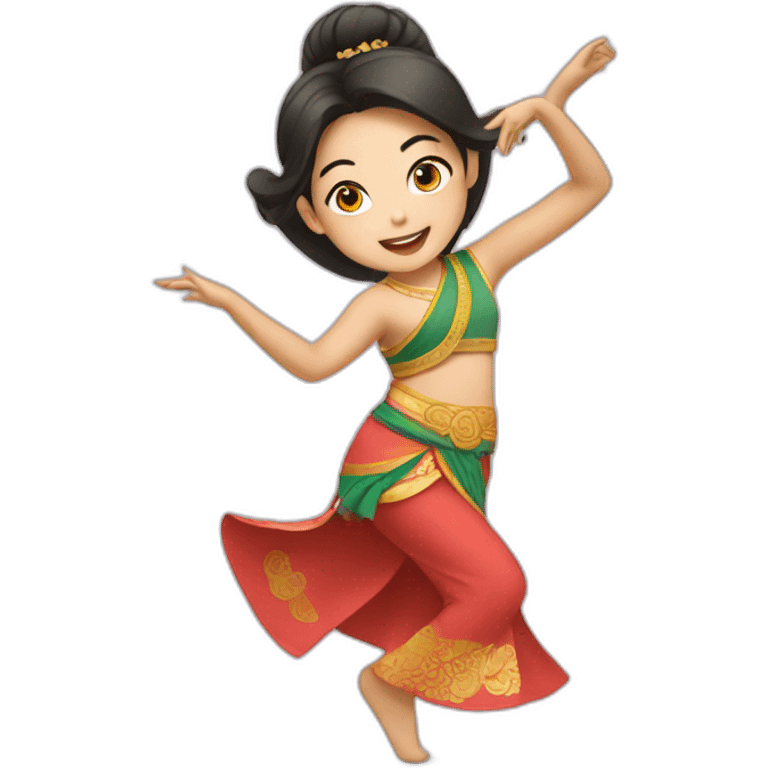 thai girl dancing emoji