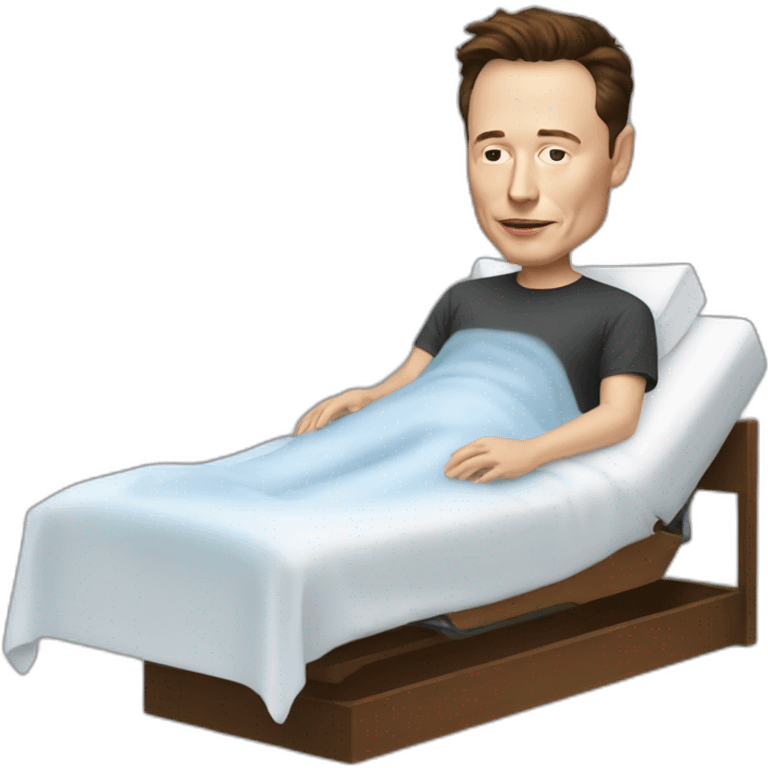 elon musk in his deathbed emoji