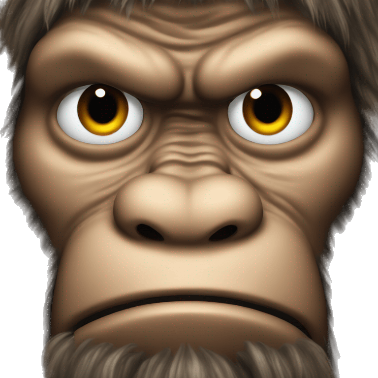 mean bigfoot face emoji