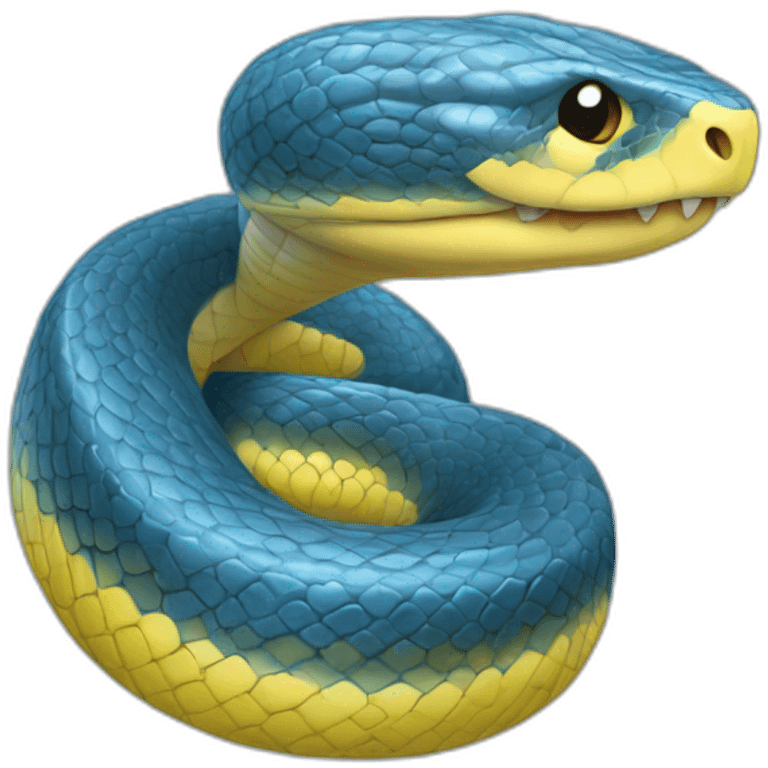 Python bleu jaune emoji