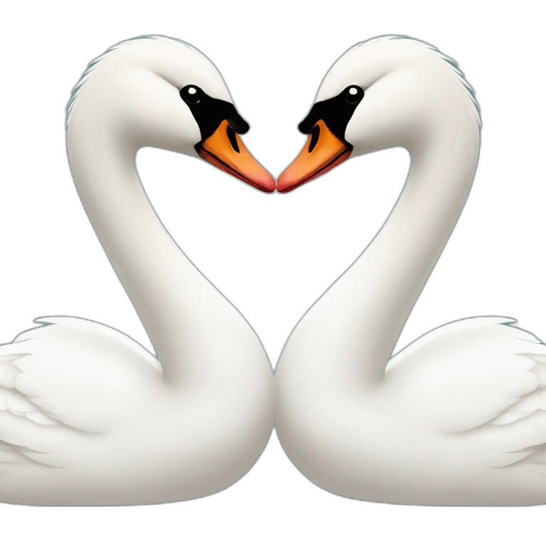 2 swans in love emoji