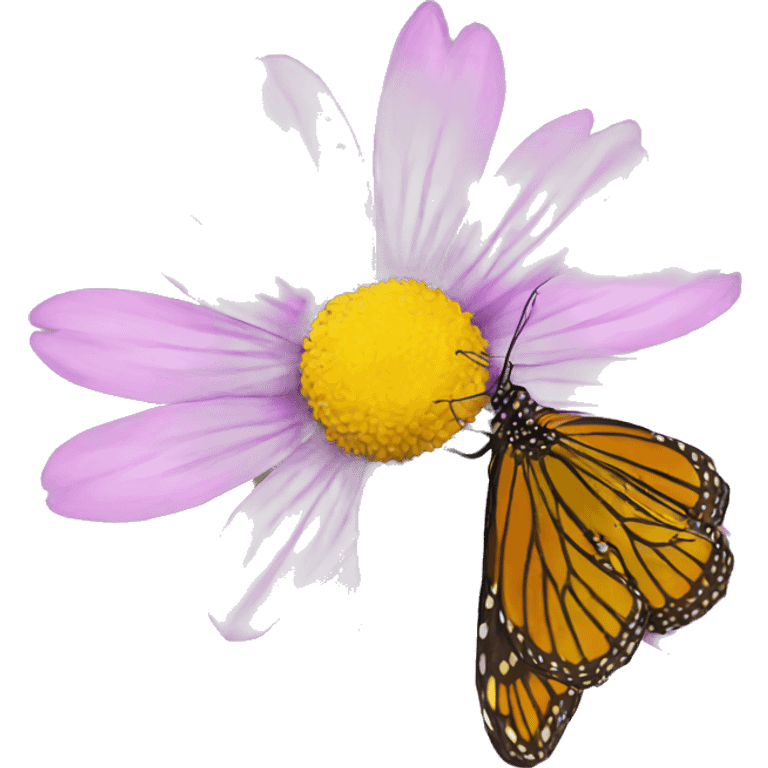 Flower on butterfly emoji