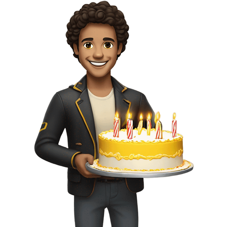 Happy birthday lando noris Holds the cake emoji