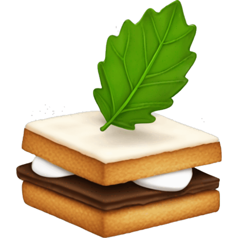 smore whit leaf emoji