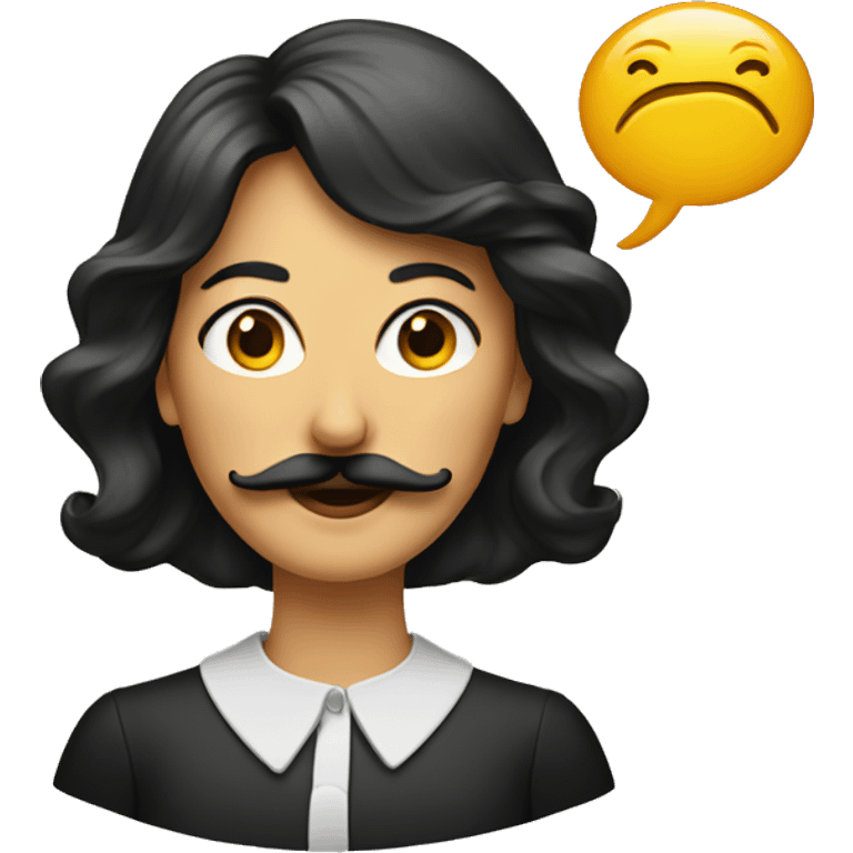 A lady with a moustache  emoji