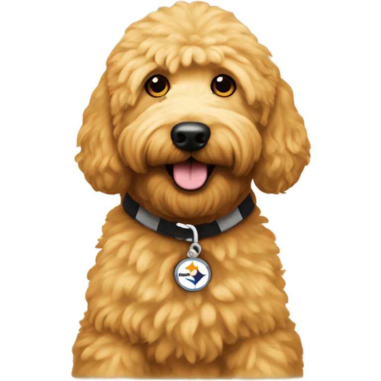 Golden doodle Steelers fan emoji