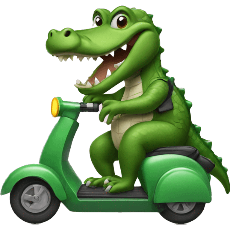 Alligator on a scooter  emoji