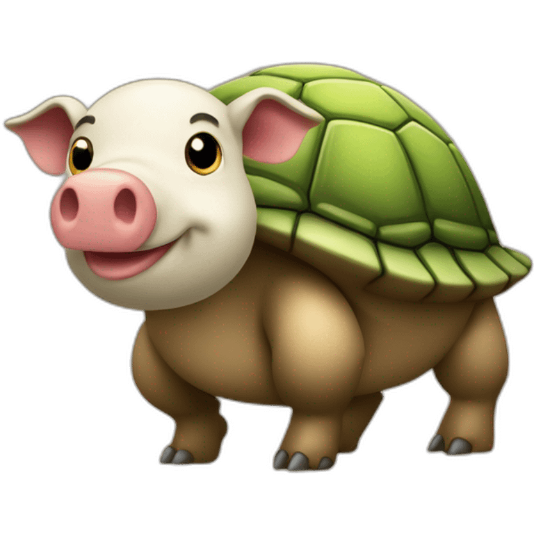 tortue sur un cochon emoji