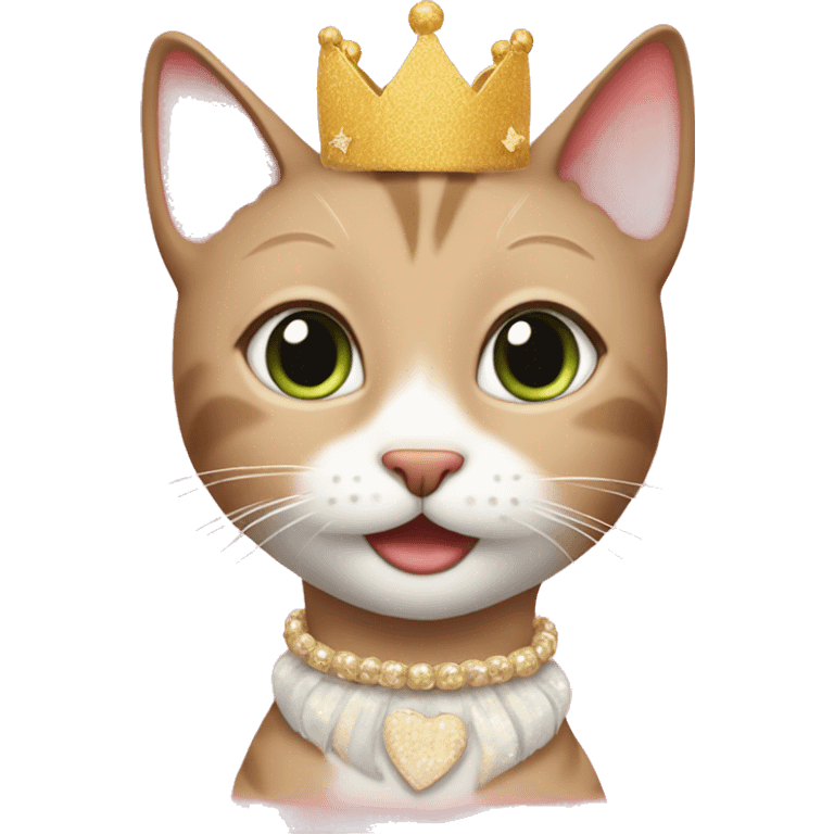 Cat birthday princess emoji