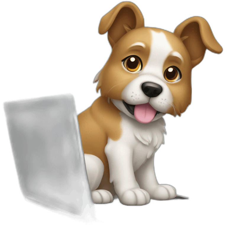 Dog with laptop emoji