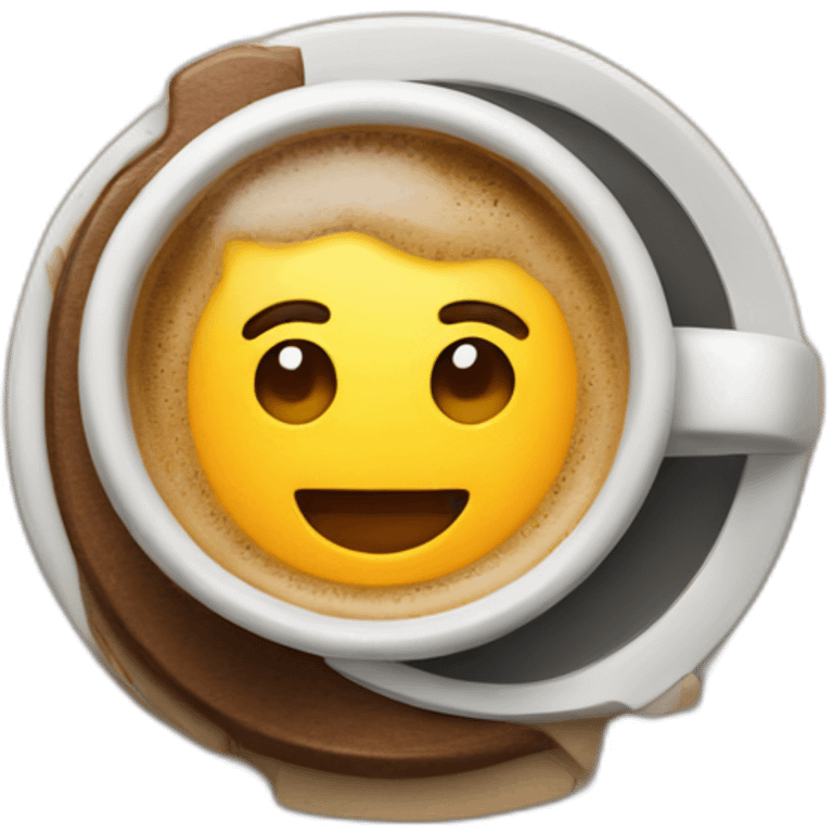 coffee with a cup holder emoji