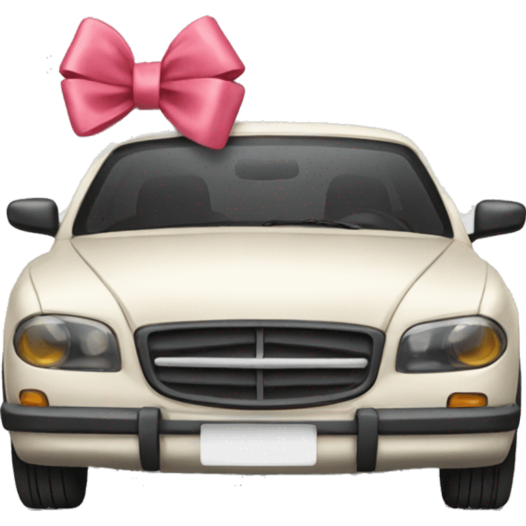 car with bow emoji