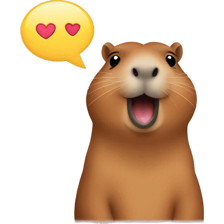 capybara blowing a kiss emoji