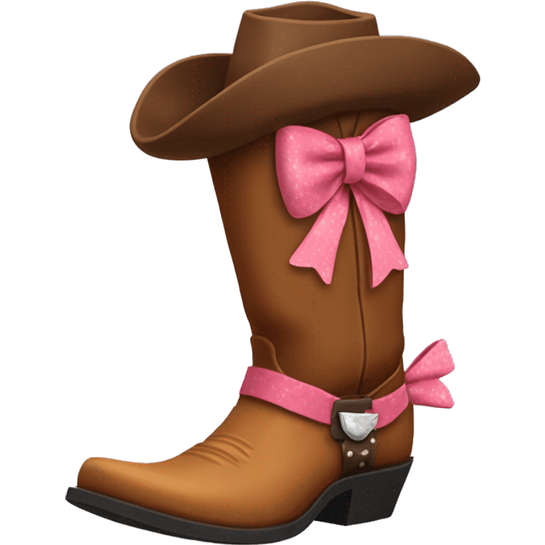 Cowboy boot with a bow on the side emoji