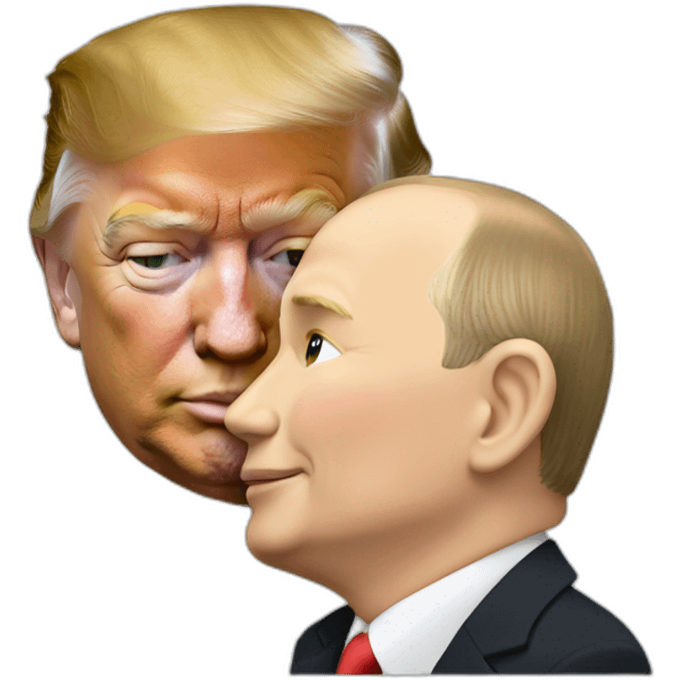 Trump kiss Putin cheek emoji