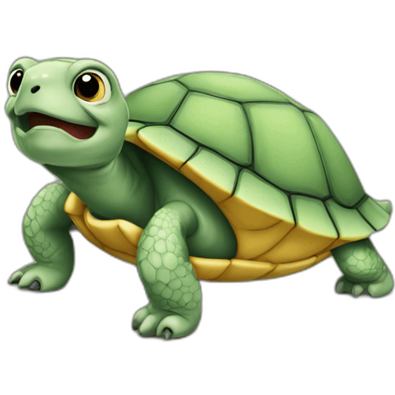 Tortue sur chien emoji