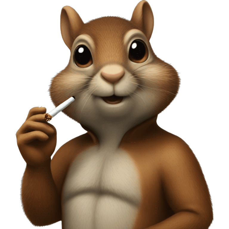 Secret squirrel smoking a cigarette  emoji