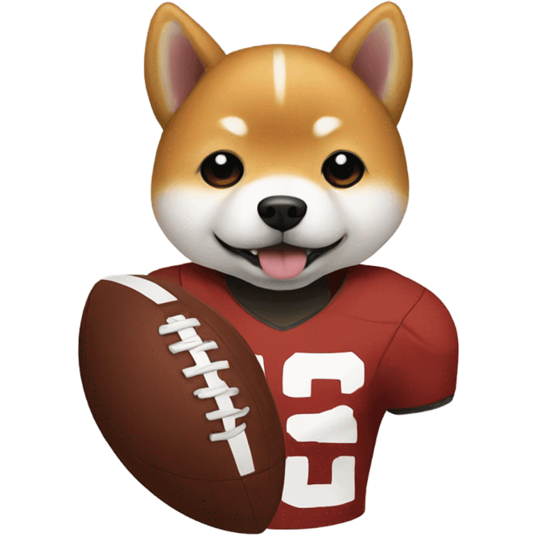 Shiba Inu in football helmet  emoji