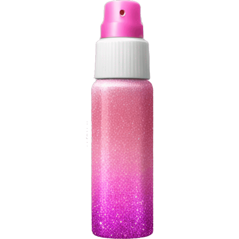 Pink ombre throat spray with glitter  emoji