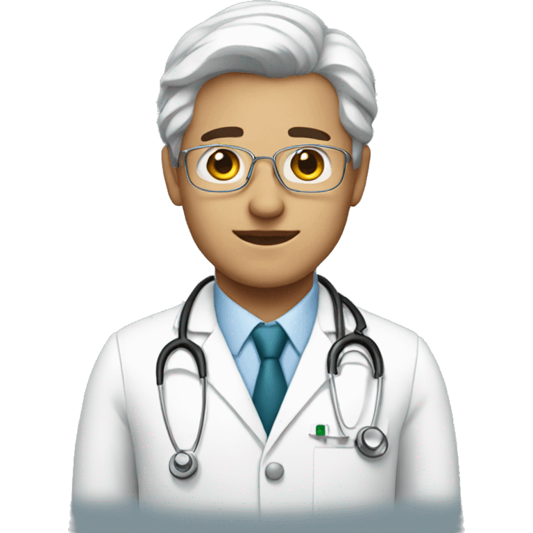 A white doctor, male emoji