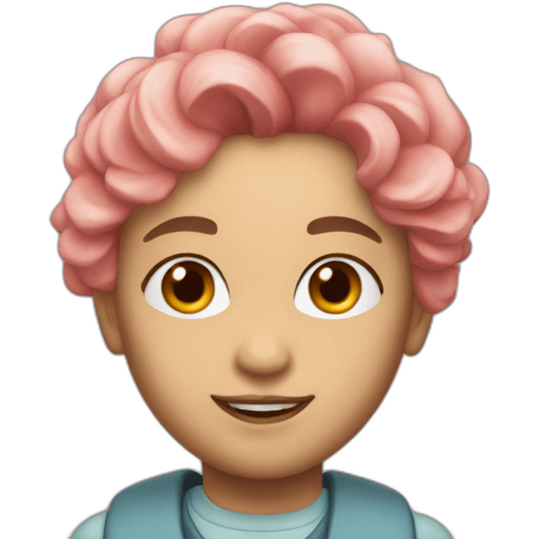 Un avatar rose emoji