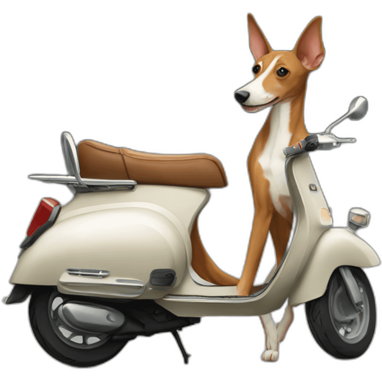 podenco on vespa emoji