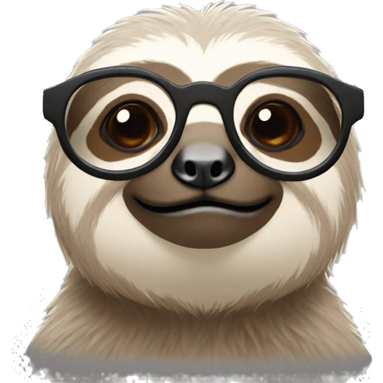 A sloth with glasses  emoji