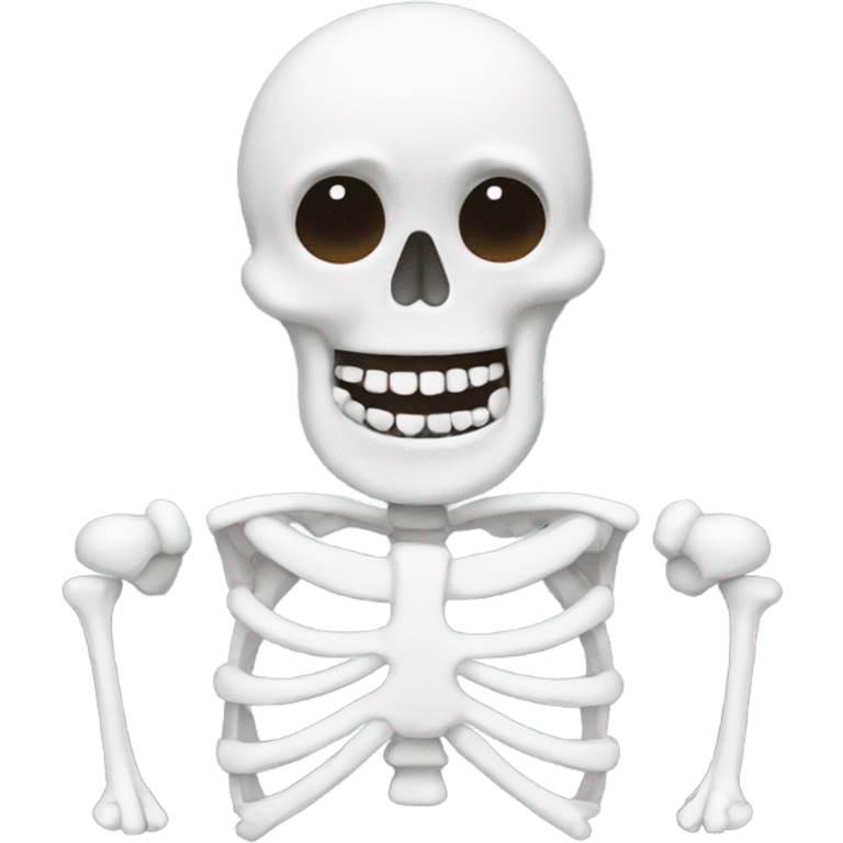 Skeleton made out of white sticky stuff emoji