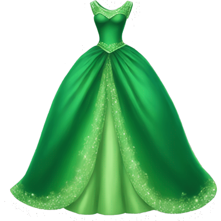 green princess gown emoji