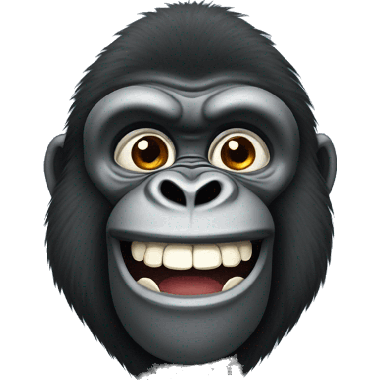 gorilla smiling mischievously  emoji