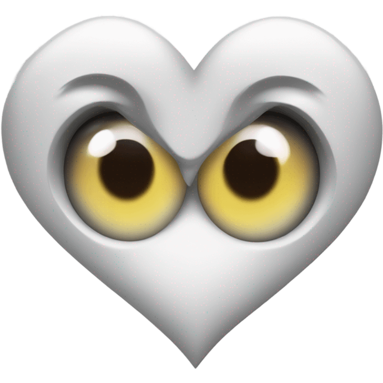 White cateye heart  emoji