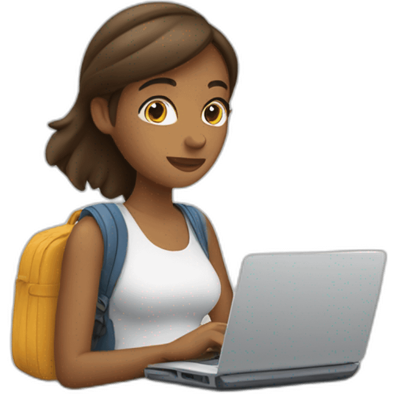 Une femme en train de voyage emoji