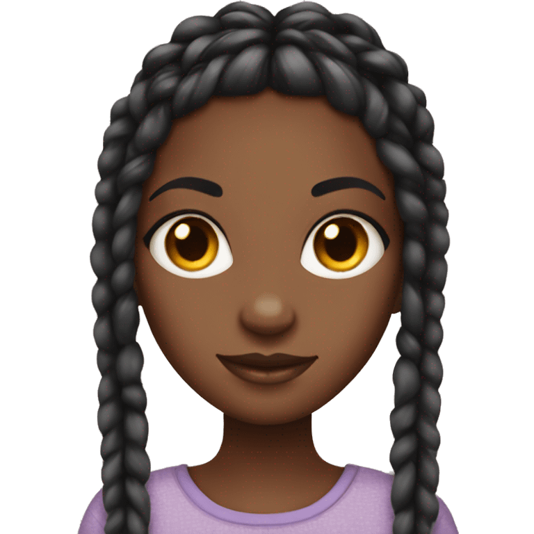 black girl with box braids emoji